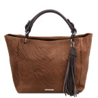 Стильна італійська сумочка для жінок коричневого кольору Tuscany Leather TL142066 CINNAMON - Фотографія № 100