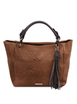 Стильна італійська сумочка для жінок коричневого кольору Tuscany Leather TL142066 CINNAMON