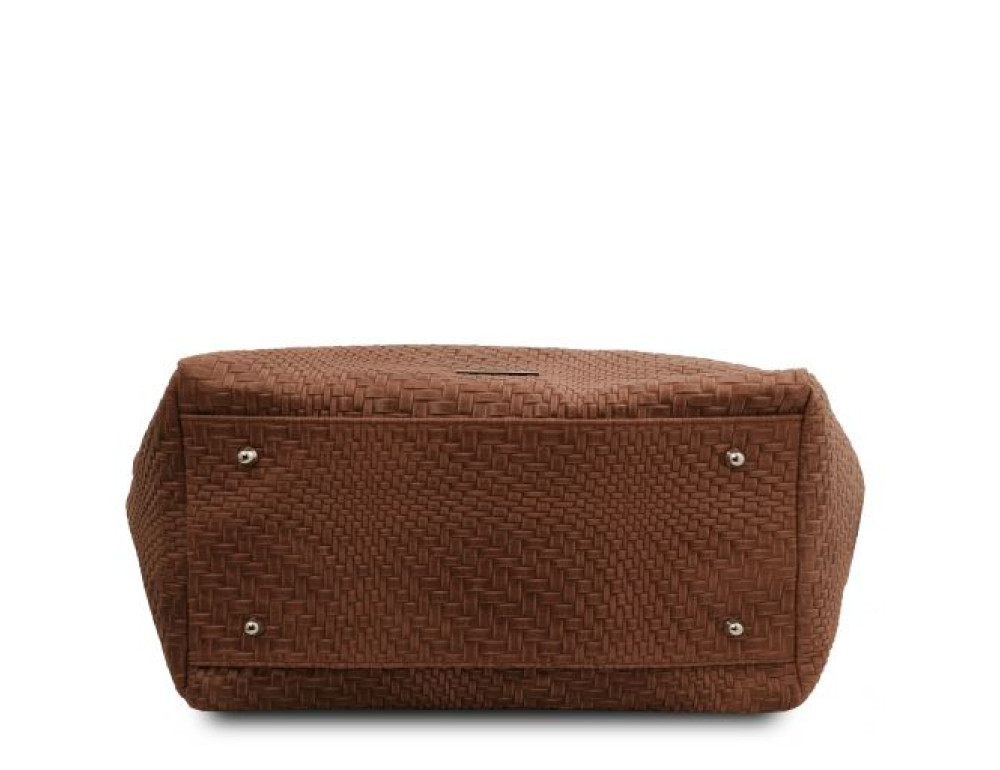 Стильна італійська сумочка для жінок коричневого кольору Tuscany Leather TL142066 CINNAMON - Фотографія № 5