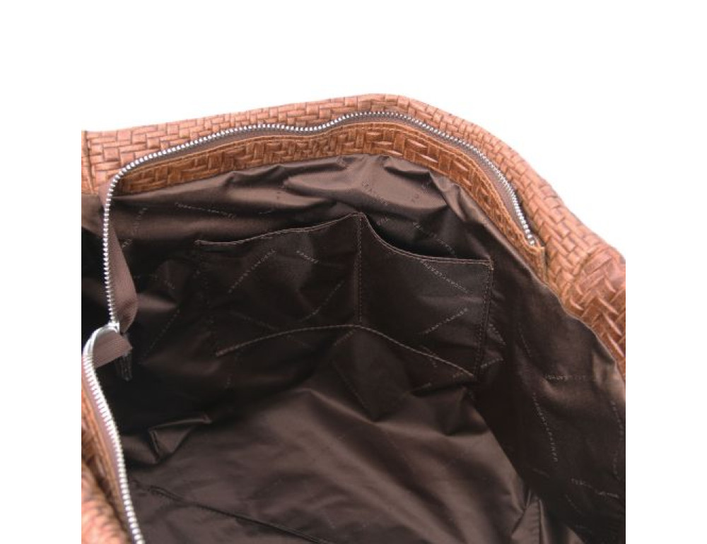 Стильна італійська сумочка для жінок коричневого кольору Tuscany Leather TL142066 CINNAMON - Фотографія № 7