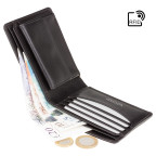 Чорний чоловічий шкіряний портмоне Visconti CR92 BLK Gator c RFID (Black) - Фотографія № 103