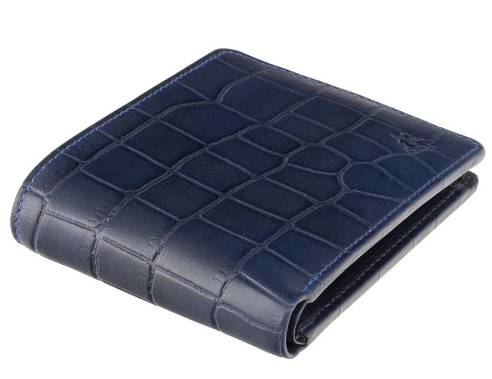 Синій чоловічий шкіряний портмоне Visconti CR92 BLUE Gator c RFID - Фотографія № 3