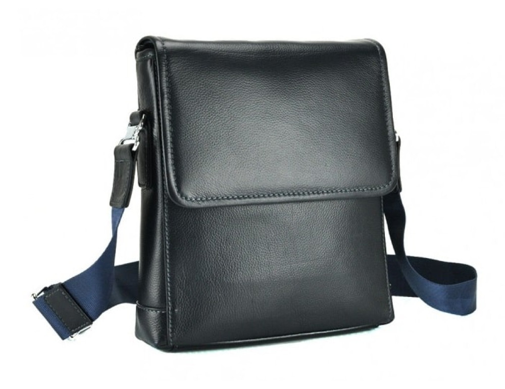 Кожаный мессенджер Tiding Bag M685-1BL синий - Фото № 1 Кожаный мессенджер Tiding Bag M685-1BL синий - Фото № 1