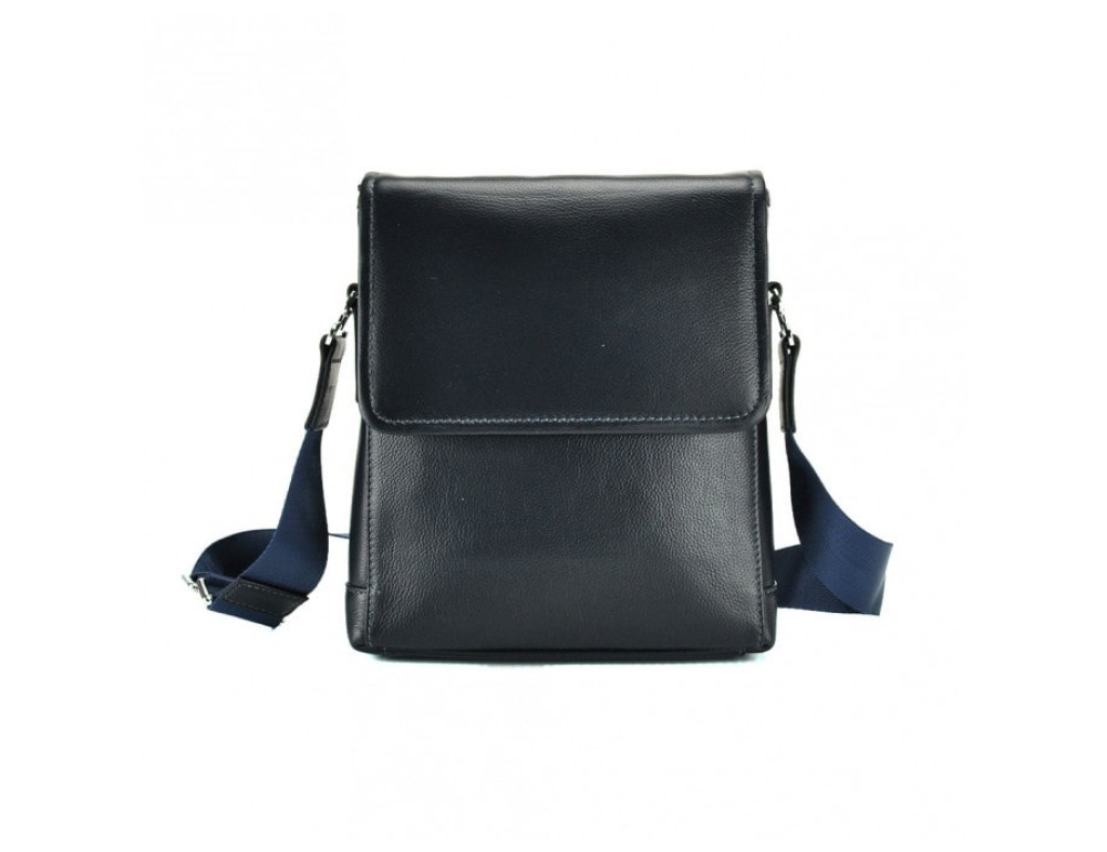 Кожаный мессенджер Tiding Bag M685-1BL синий - Фото № 3