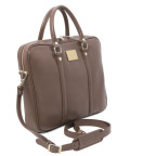 Ексклюзивний жіночий шкіряний портфель Tuscany TL141626 Prato (Темний сіро-коричневий) - Фотографія № 101