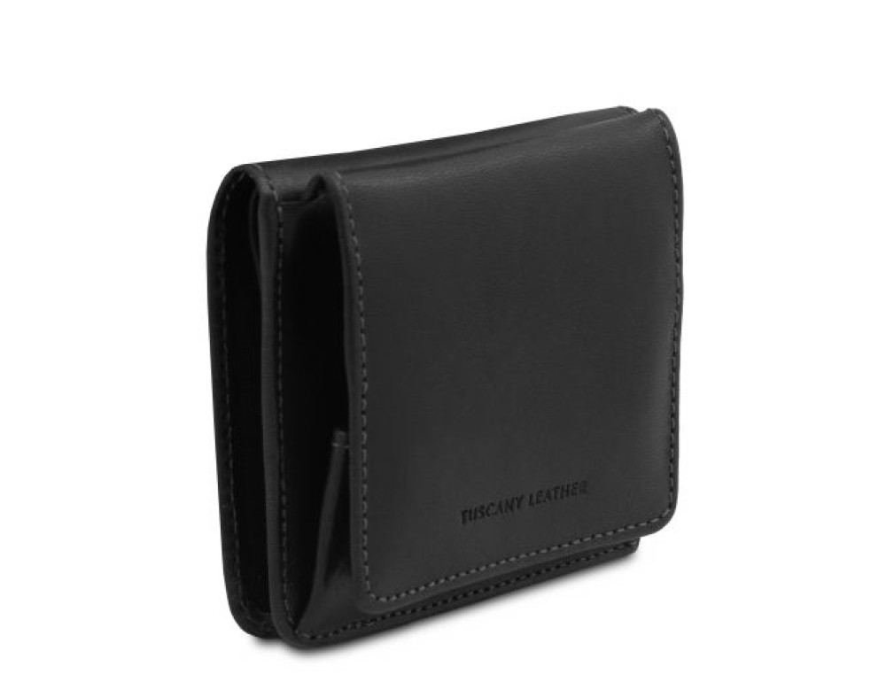 Ексклюзивний жіночий гаманець маленького розміру Tuscany Leather TL142059 Black - Фотографія № 4