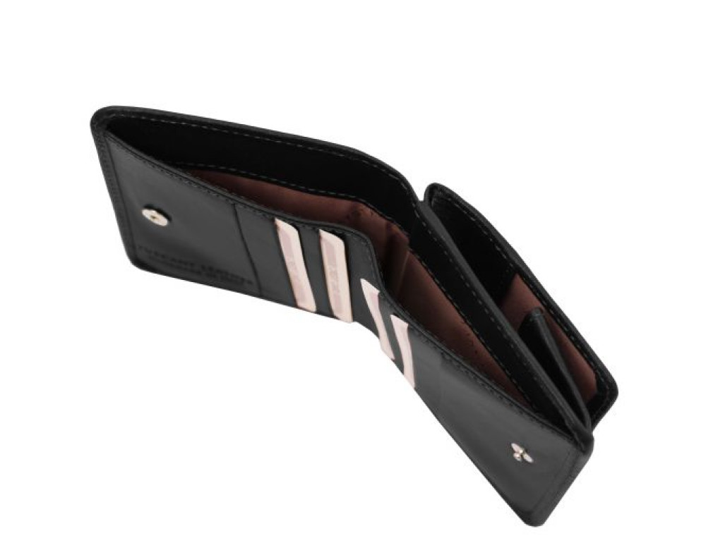 Ексклюзивний жіночий гаманець маленького розміру Tuscany Leather TL142059 Black - Фотографія № 8