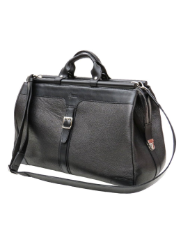 Чёрный саквояж из фактурной кожи TARWA  FA-1402-4lx