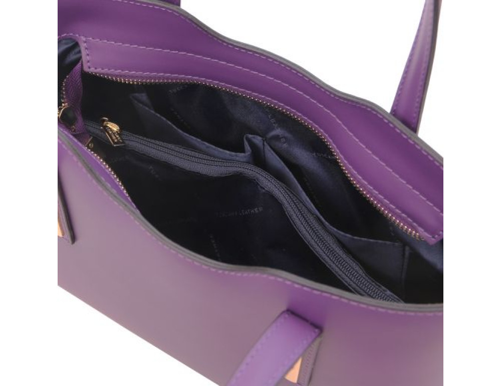 Фіолетова жіноча шкіряна сумка Tuscany Leather TL141521 PURPLE - Фотографія № 4