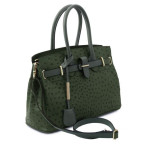 Зелена жіноча сумка зі страусиної шкіри Tuscany Leather TL142120 Forest Green - Фотографія № 102