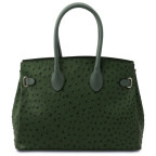 Зелена жіноча сумка зі страусиної шкіри Tuscany Leather TL142120 Forest Green - Фотографія № 103
