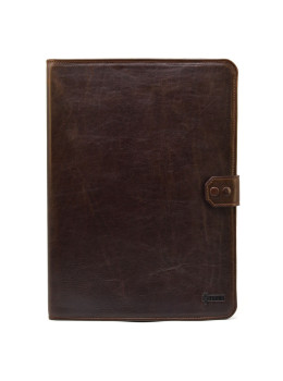 Коричневая папка полностью из кожи под документы формата А-4 TARWA GC-0314-4lx