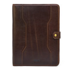 Коричневая кожаная папка на засчёлке формата А-4 TARWA GC-2141-4lx - Фото № 100