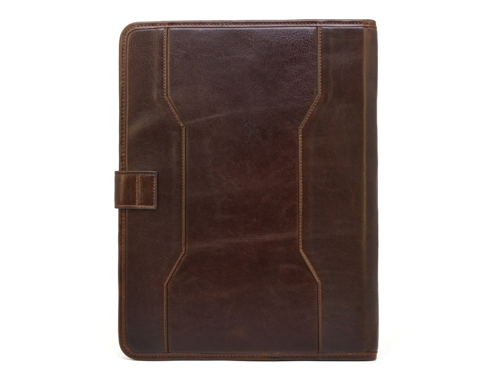 Коричневая кожаная папка на засчёлке формата А-4 TARWA GC-2141-4lx - Фото № 4