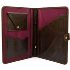 Коричневая кожаная папка на засчёлке формата А-4 TARWA GC-2141-4lx - Фото № 106