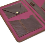 Коричневая кожаная папка на засчёлке формата А-4 TARWA GC-2141-4lx - Фото № 109