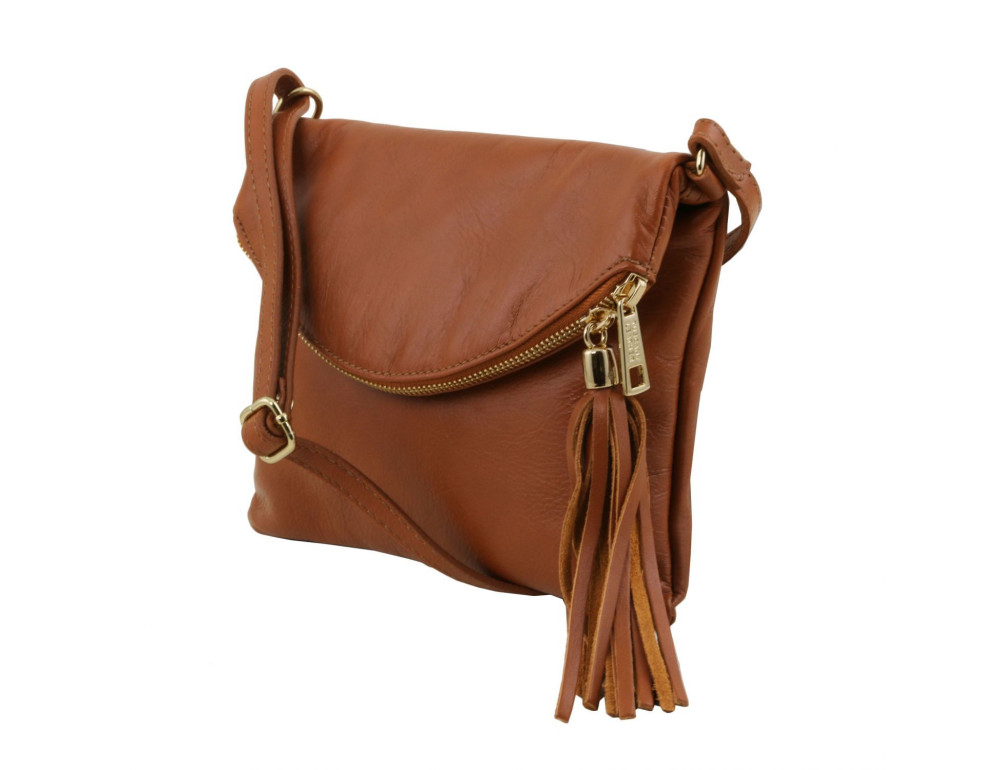 Жіноча шкіряна сумка Tuscany Leather Young Bag TL141153 (Коньяк) - Фотографія № 2