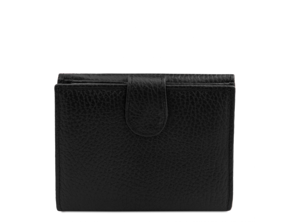 Жіночий шкіряний гаманець потрійного додавання з монетницею Calliope Tuscany TL142058 (Чорний) - Фотографія № 3