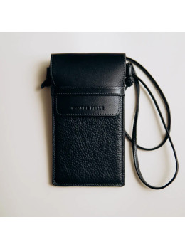 Мини-сумка для телефона Grande Pelle 70371010 — чёрная