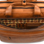 Большая кожаная сумка для ноутбука 17 дюймов Hill Burry HB4075B коньячная - Фото № 106