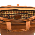 Большая кожаная сумка для ноутбука 17 дюймов Hill Burry HB4075B коньячная - Фото № 107
