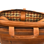 Большая кожаная сумка для ноутбука 17 дюймов Hill Burry HB4075B коньячная - Фото № 108