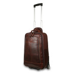 Темно-коричнева шкіряна валіза з ручкою на колесах Ashwood Leather 8148 Brown - Фотографія № 101