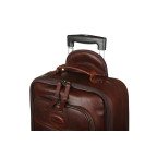Темно-коричнева шкіряна валіза з ручкою на колесах Ashwood Leather 8148 Brown - Фотографія № 104