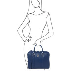 Экслюзивный портфель для ноутбука из сафьяновой кожи Prato Tuscany TL142453 DARK BLUE - Фото № 105