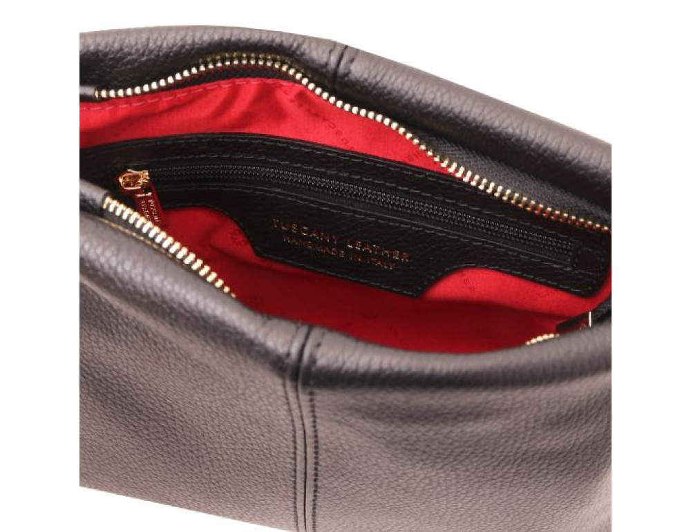 Жіноча шкіряна сумка через плече Tuscany Leather TL141720 Black— чорна - Фотографія № 3