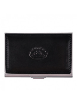 Картхоледер-визитница Tony Perotti Italico 2204 nero с чёрной кожаной отделкой