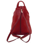 Шкіряний рюкзак Tuscany Leather Shanghai TL140963 Red — червоний - Фотографія № 103