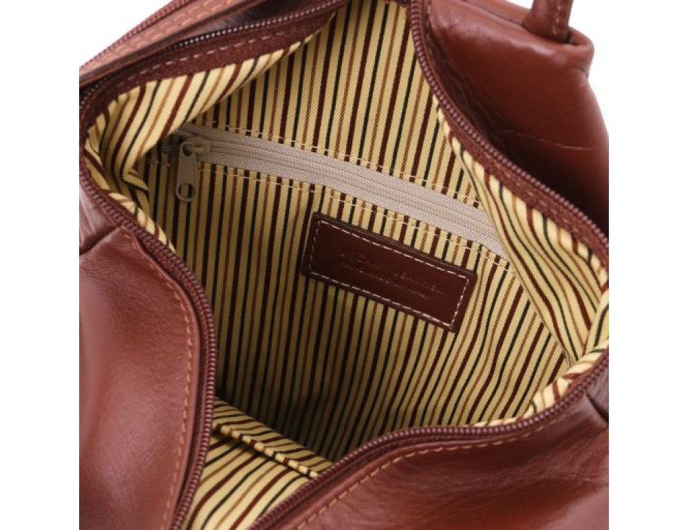 Шкіряний рюкзак Tuscany Leather Shanghai TL140963 Red — червоний - Фотографія № 5