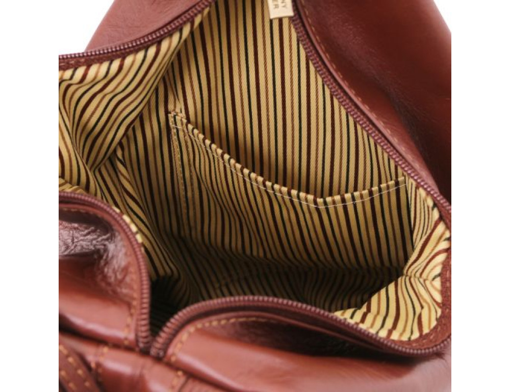 Шкіряний рюкзак Tuscany Leather Shanghai TL140963 Red — червоний - Фотографія № 6
