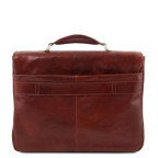 Коричневий шкіряний чоловічий портфель Tuscany Leather TL142067 Brown - Фотографія № 103