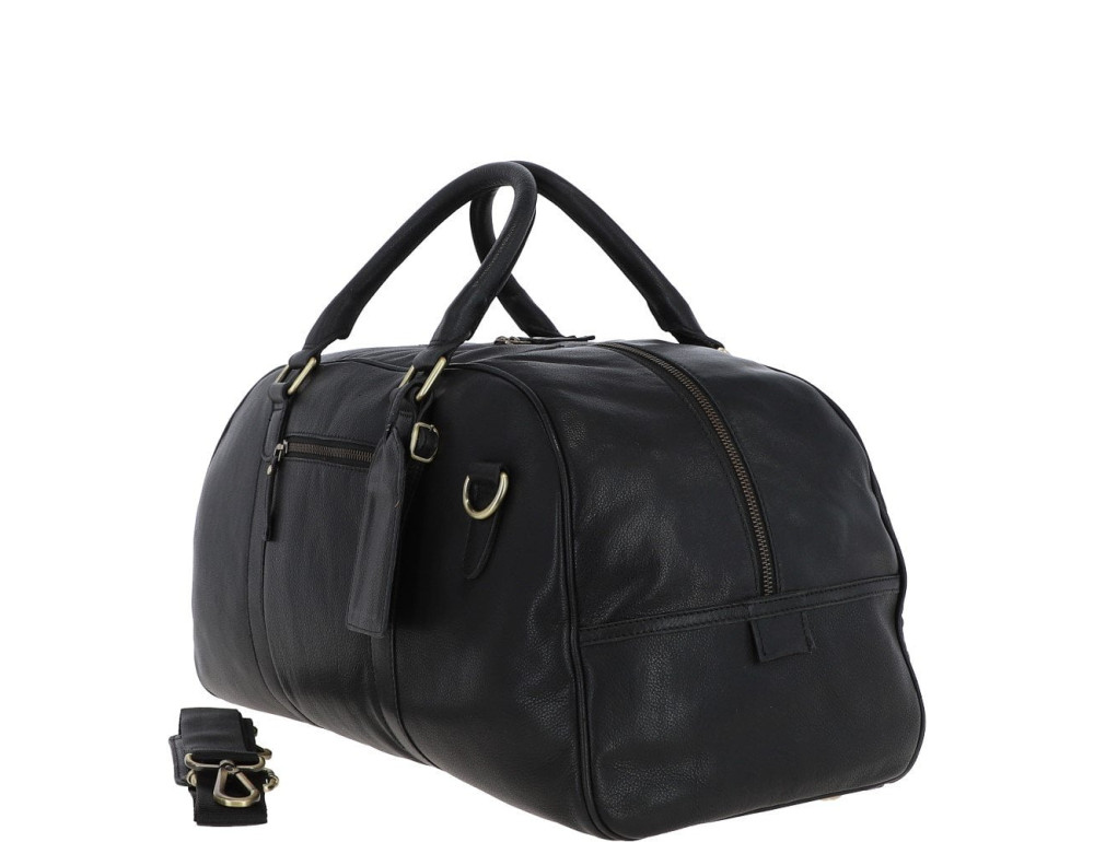 Шкіряна дорожня сумка Ashwood Leather M58 Black - Фотографія № 2