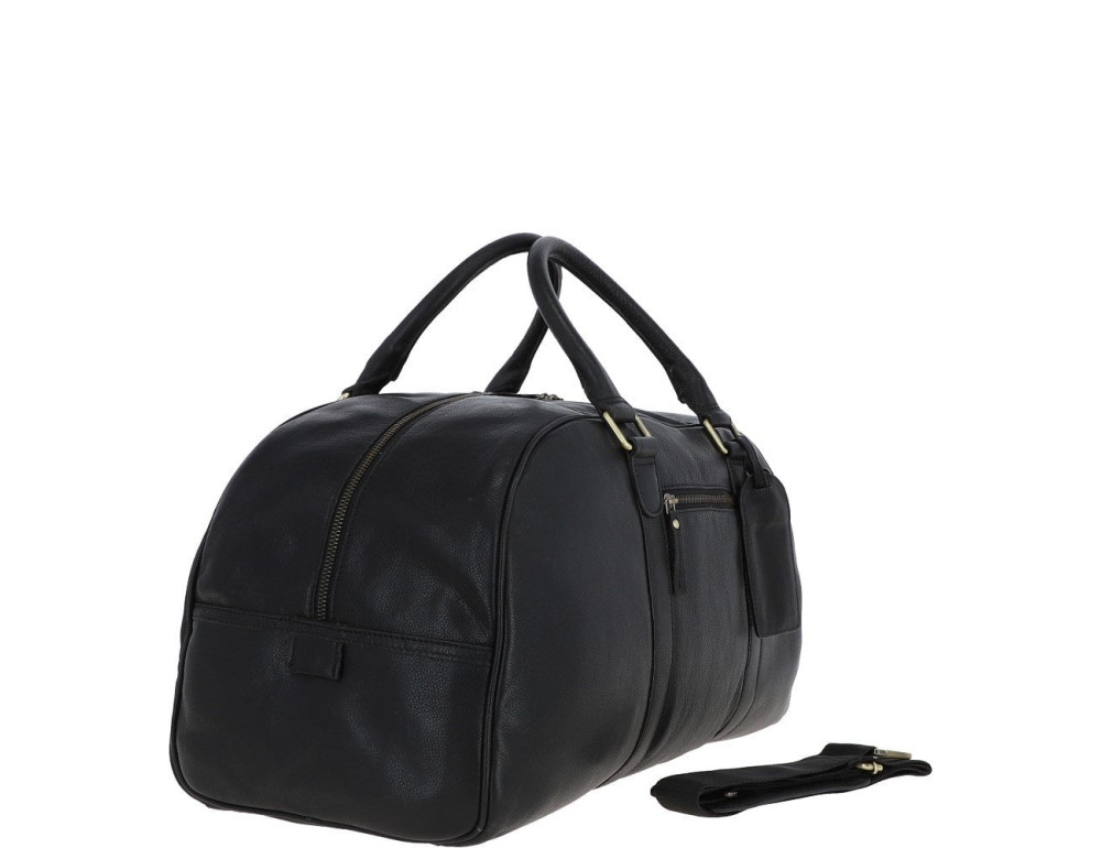 Шкіряна дорожня сумка Ashwood Leather M58 Black - Фотографія № 4