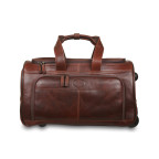 Шкіряна дорожня сумка-валіза на колесах Ashwood Leather 8146 Brown - Фотографія № 100