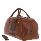 Шкіряна дорожня сумка коричневого кольору Ashwood Leather M-58 Tan - Фотографія № 101