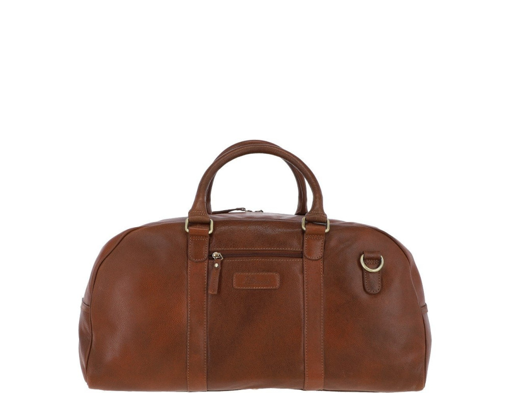 Шкіряна дорожня сумка коричневого кольору Ashwood Leather M-58 Tan - Фотографія № 3