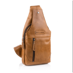 Шкіряна сумка-слінг терракотового кольору Hill Burry HB6101Brown - Фотографія № 100