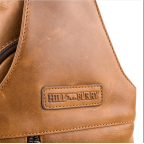Шкіряна сумка-слінг терракотового кольору Hill Burry HB6101Brown - Фотографія № 103