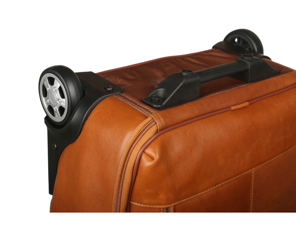 Шкіряна валіза на колесах Ashwood Leather 8148 Tan - Фотографія № 6