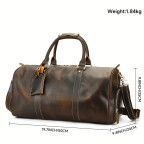 Мужская дорожная сумка Bexhill LX1001 Brown из натуральной кожи Crazy Horse - Фото № 102