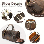Мужская дорожная сумка Bexhill LX1001 Brown из натуральной кожи Crazy Horse - Фото № 105