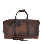 Большкя дорожная сумка из винтажной кожи Ashwood Marcus Holdall Brown - Фото № 100