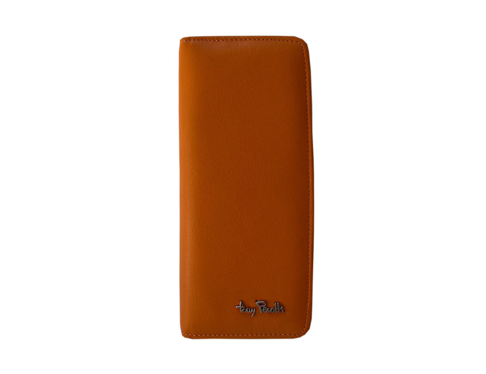 Тонкий жіночий шкіряний гаманець Tony Perotti Contatto 2701Z+RFID arancio — оранжевий - Фотографія № 2
