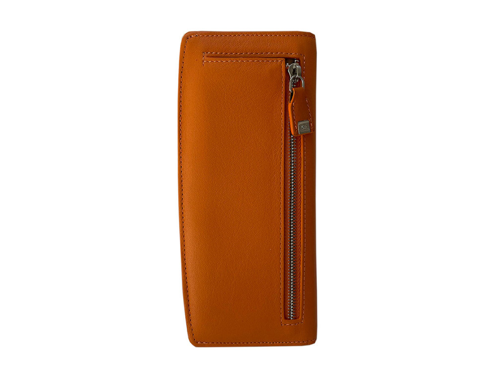 Тонкий жіночий шкіряний гаманець Tony Perotti Contatto 2701Z+RFID arancio — оранжевий - Фотографія № 3
