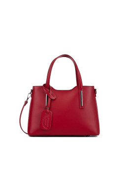 Женская кожаная сумка тоут VIRGINIA CONTI VC01565 Dark Red (Каркасная)