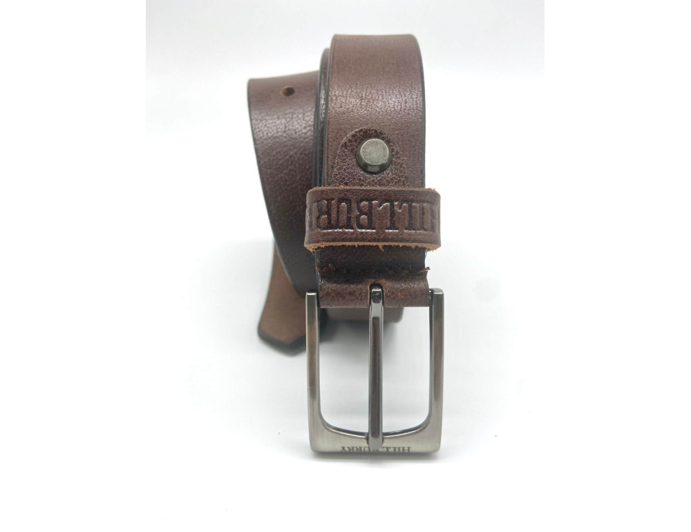 Коричневий шкіряний чоловічий ремінь Hill burry HB3044/30brown - Фотографія № 2